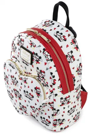 Mini sac à dos Mickey et Minnie Mouse Cœurs Loungefly