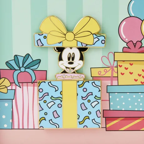 Pin Cadeau d&#039;Anniversaire Surprise de Mickey Mouse Loungefly