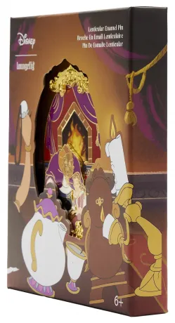 Pin La Belle et la Bête Scène Devant la Cheminée Loungefly