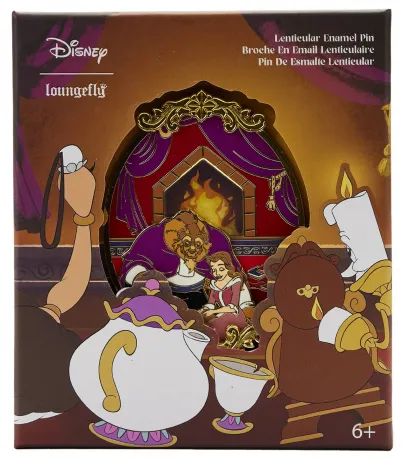 Pin La Belle et la Bête Scène Devant la Cheminée Loungefly