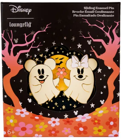 Pin Mickey &amp; Minnie Floral Fantôme Glow Loungefly