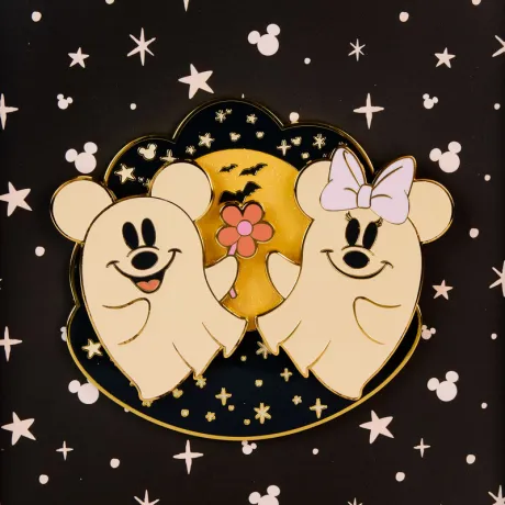 Pin Mickey &amp; Minnie Floral Fantôme Glow Loungefly