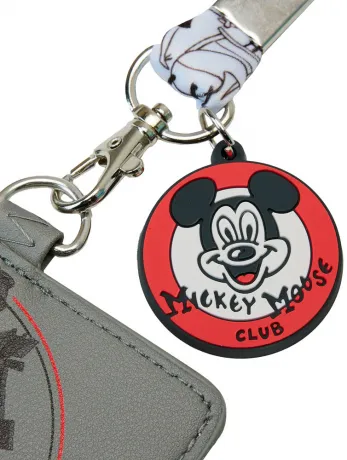 Loungefly Mickey Mouse [Disney] : Porte-cartes avec Cordon Disney 100 Club  Mickey Mouse pas cher