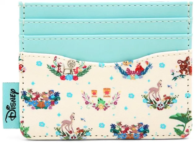 Porte-cartes Les Amis des Princesses Disney Floral Loungefly