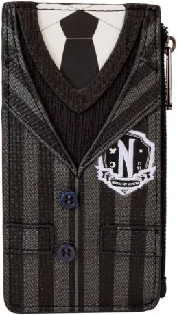 Porte-cartes Mercredi Addams Uniforme de la Nevermore Academy Cosplay Loungefly