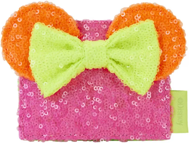 Porte cartes Minnie Mouse Neon Sequin Loungefly
