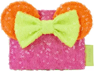 Porte cartes Minnie Mouse Neon Sequin Loungefly