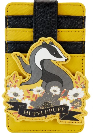 Porte cartes Tatouage Floral de la Maison Poufsouffle Loungefly