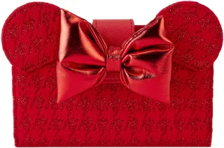 Portefeuille à deux volets Minnie Mouse Rouge Paillettes Loungefly