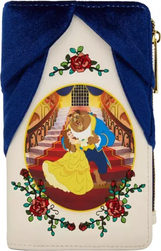 Portefeuille à pression La Belle et La Bête Velours Loungefly