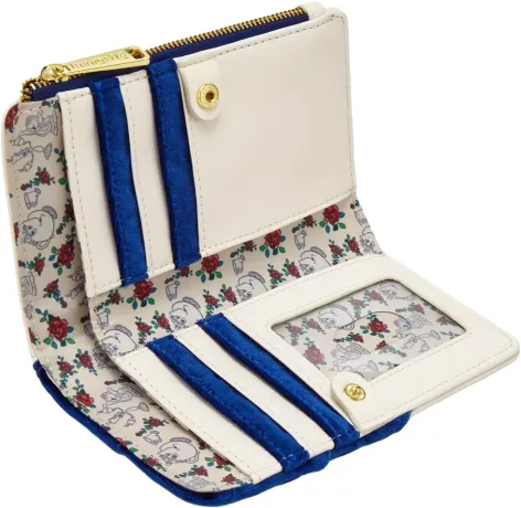 Portefeuille à pression La Belle et La Bête Velours Loungefly