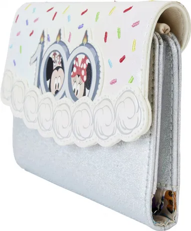 Portefeuille à rabat Gâteau de Célébration Disney 100 ans Loungefly