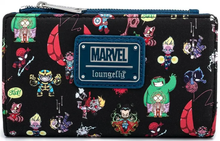 Portefeuille à rabat Groupe des Avengers Chibi Loungefly