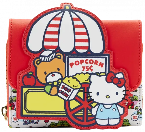 Portefeuille à rabat Hello Kitty et ses amis au Carnaval Loungefly