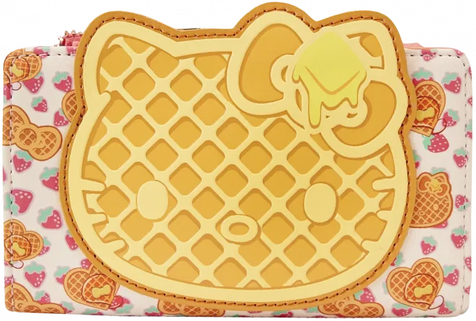 Portefeuille à rabat Hello Kitty Gaufre pour le Petit-déjeuner Loungefly