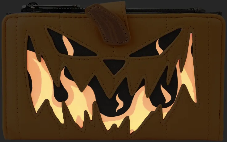 Portefeuille à rabat Jack Skellington Tête de Citrouille Light Up Loungefly