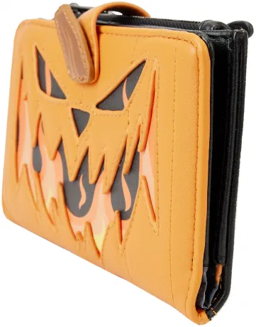 Portefeuille à rabat Jack Skellington Tête de Citrouille Light Up Loungefly