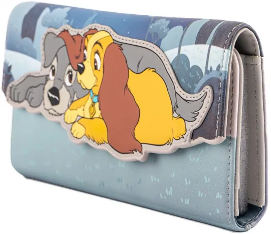 Portefeuille à rabat La Belle et le Clochard Ciment Humide Loungefly