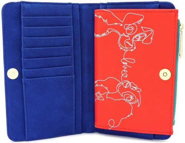 Portefeuille à rabat La Belle et le Clochard Le Restaurant de Tony Loungefly