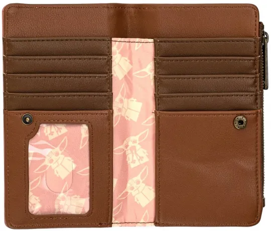 Portefeuille à rabat Le Mandalorien Grogu &quot;Attendez-moi&quot; Loungefly