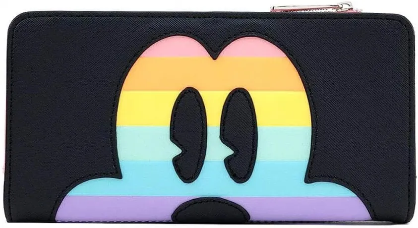 Portefeuille à rabat Mickey Arc-en-ciel Pastel Loungefly