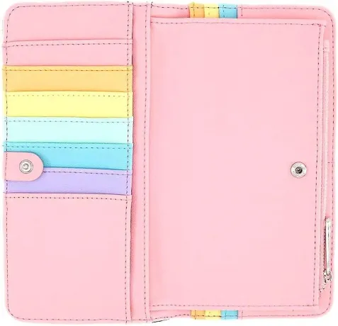 Portefeuille à rabat Mickey Arc-en-ciel Pastel Loungefly