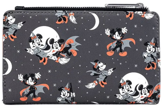 Portefeuille à rabat Mickey Vampire et Minnie Mouse Sorcière Halloween Loungefly