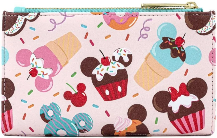 Portefeuille à rabat Mickey et Minnie Mouse Friandises Impression Intégrale Loungefly