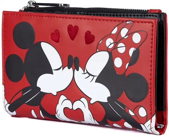 Portefeuille à rabat Mickey et Minnie Mouse Saint-Valentin Loungefly
