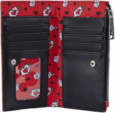 Portefeuille à rabat Mickey et Minnie Mouse Saint-Valentin Loungefly
