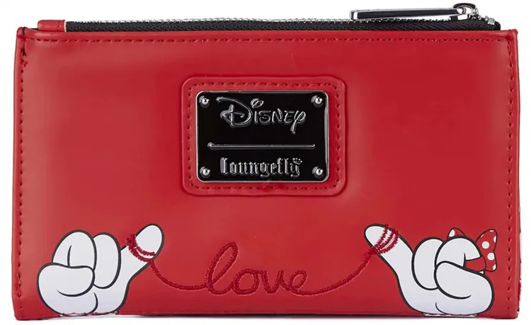 Portefeuille à rabat Mickey et Minnie Mouse Saint-Valentin Loungefly