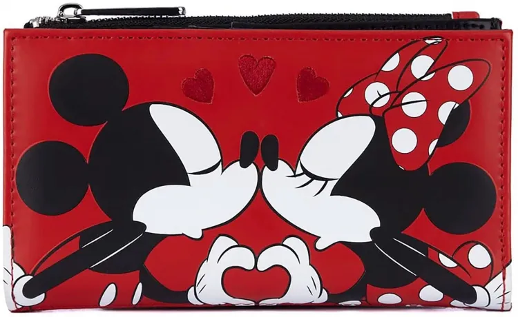 Portefeuille à rabat Mickey et Minnie Mouse Saint-Valentin Loungefly