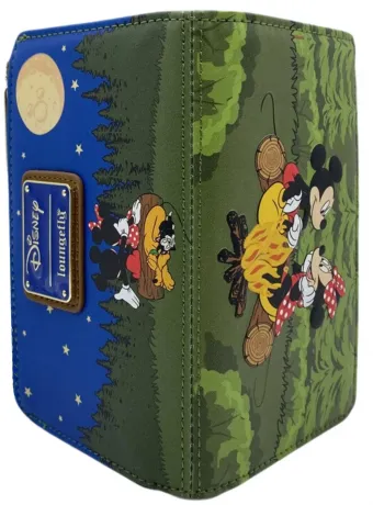 Portefeuille à rabat Mickey Mouse, Minnie, et leurs Amis Scène Camping Glow Loungefly