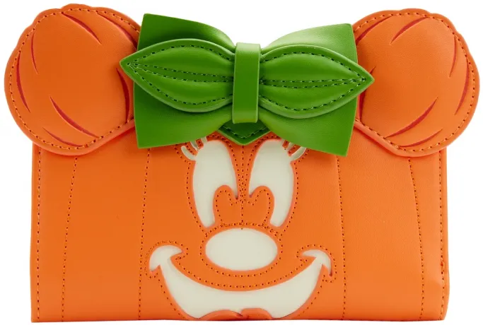 Portefeuille à rabat Minnie Citrouille Glow Cosplay Loungefly