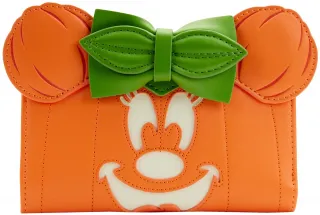 Portefeuille à rabat Minnie Citrouille Glow Cosplay Loungefly