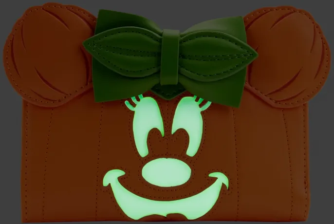 Portefeuille à rabat Minnie Citrouille Glow Cosplay Loungefly