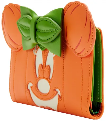 Portefeuille à rabat Minnie Citrouille Glow Cosplay Loungefly