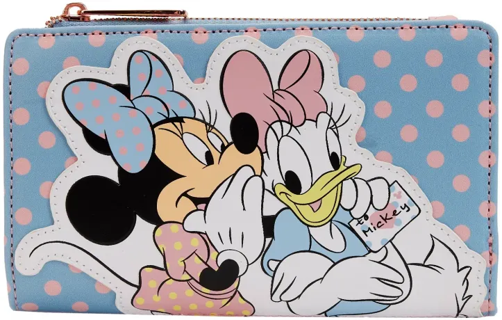 Portefeuille à rabat Minnie et Daisy Pastel à Pois Loungefly