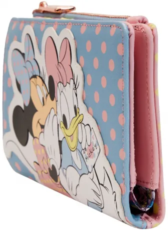 Portefeuille à rabat Minnie et Daisy Pastel à Pois Loungefly