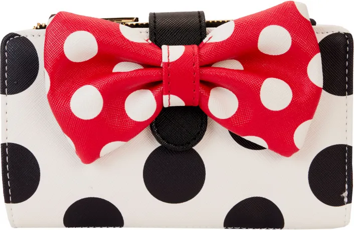 Portefeuille à rabat Minnie Mouse Classique à pois Loungefly