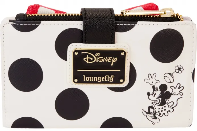 Portefeuille à rabat Minnie Mouse Classique à pois Loungefly