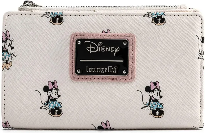 Portefeuille à rabat Minnie Mouse Crème Impression Intégrale Loungefly