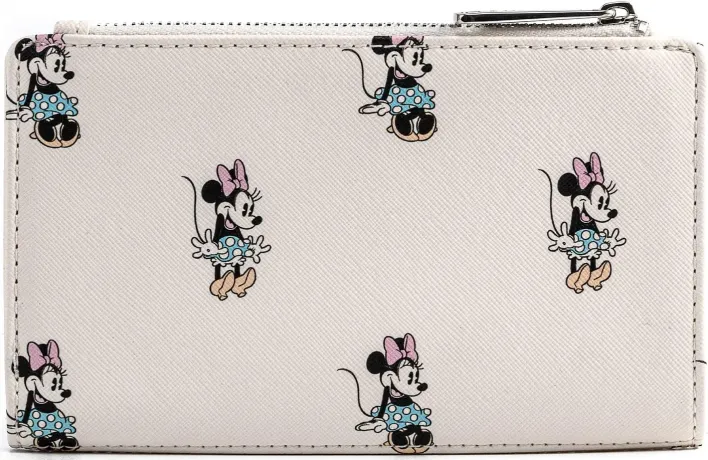 Portefeuille à rabat Minnie Mouse Crème Impression Intégrale Loungefly