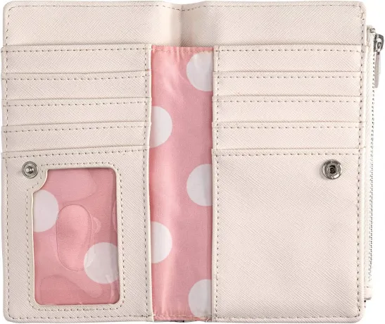 Portefeuille à rabat Minnie Mouse Crème Impression Intégrale Loungefly