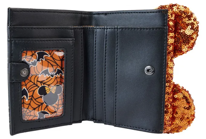 Portefeuille à rabat Minnie Mouse Halloween Sequin Loungefly