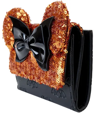 Portefeuille à rabat Minnie Mouse Halloween Sequin Loungefly