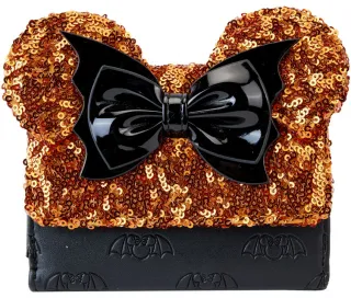Portefeuille à rabat Minnie Mouse Halloween Sequin Loungefly