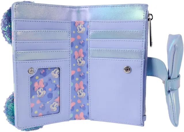 Portefeuille à rabat Minnie Mouse Iridescent Sequin Loungefly
