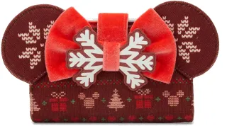 Portefeuille à rabat Minnie Mouse Pull de Noël Loungefly