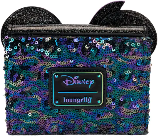 Portefeuille à rabat Minnie Mouse Toile d&#039;araignée Sequin Loungefly